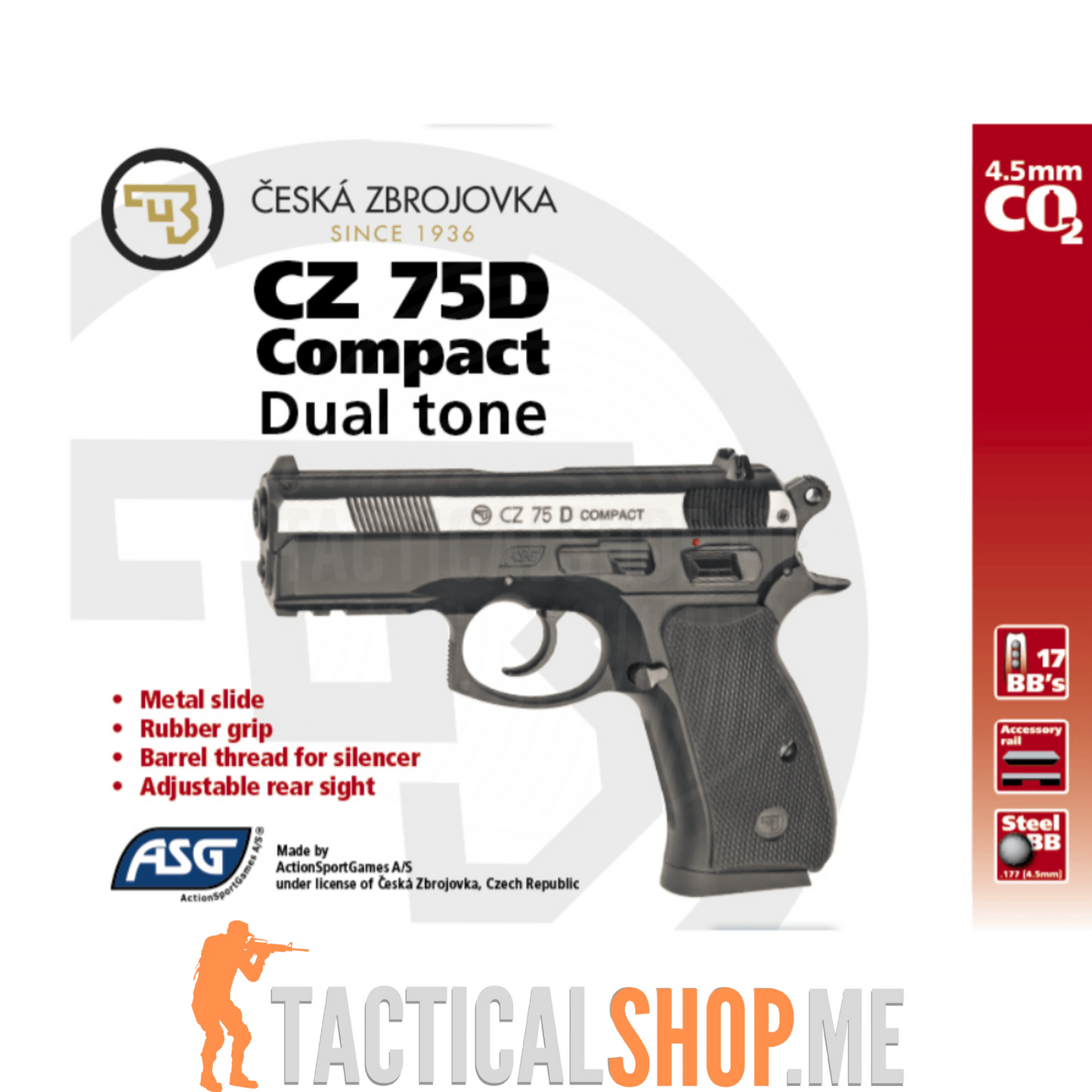 ASG CZ75D Compact CO2 4.5mm
