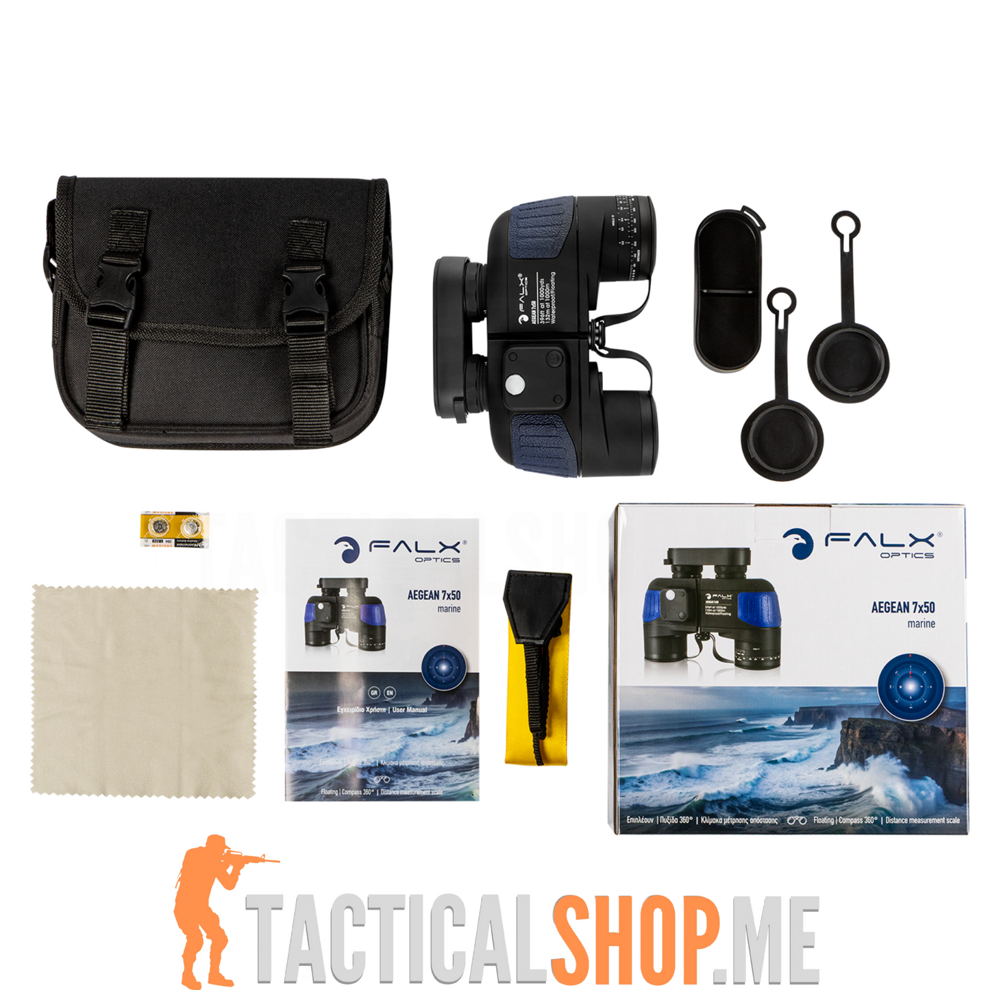 Dvogled Falx Optics 7×50 I Marine Blue