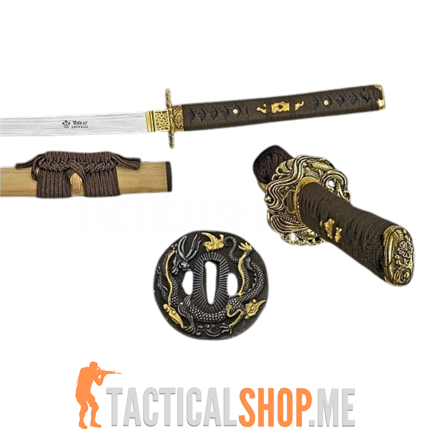 KATANA Toledo 10 Imperial – Damascus Steel, Braon futrola