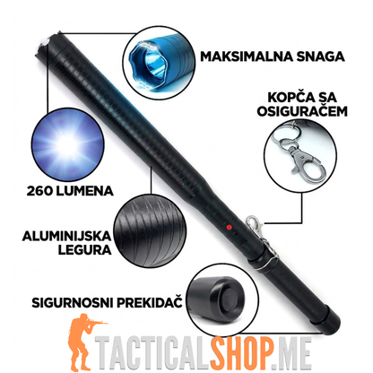 Guard Dog TITAN – Profesionalni elektrošoker palica sa LED lampom