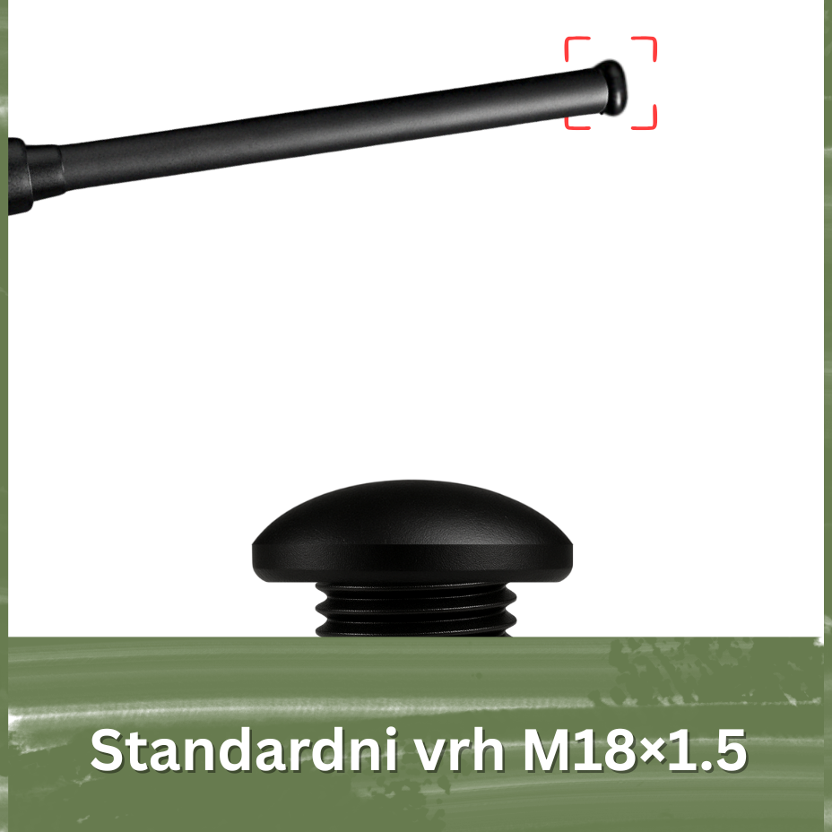 Defender Teleskop Palica 750mm SCHWARZ