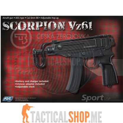 ASG CZ Scorpion Vz61, AEG, Crni