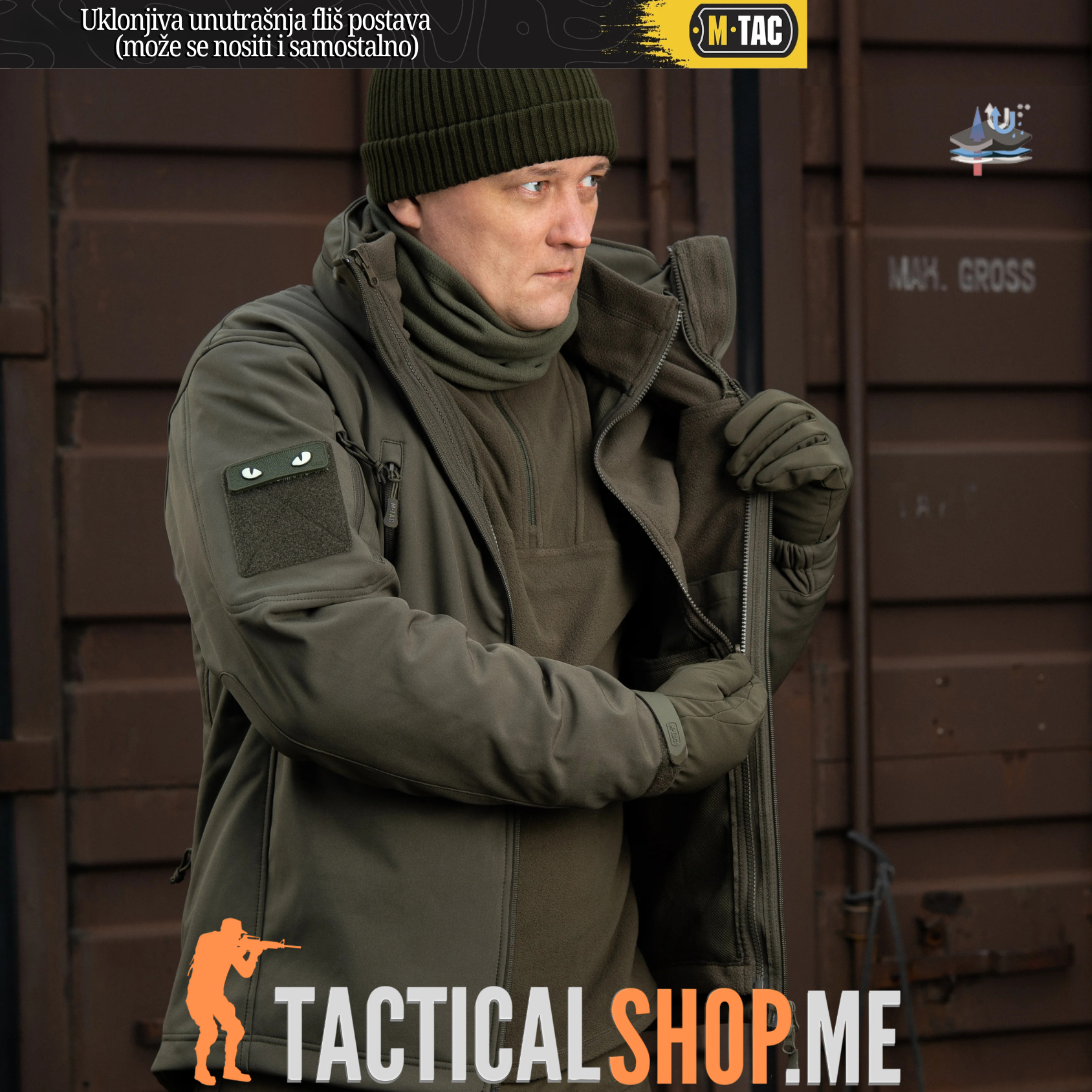 M-TAC Soft Shell jakna sa fliš duks postavom 2 u 1