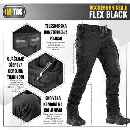 M-TAC Aggressor Gen II Flex taktičke pantalone