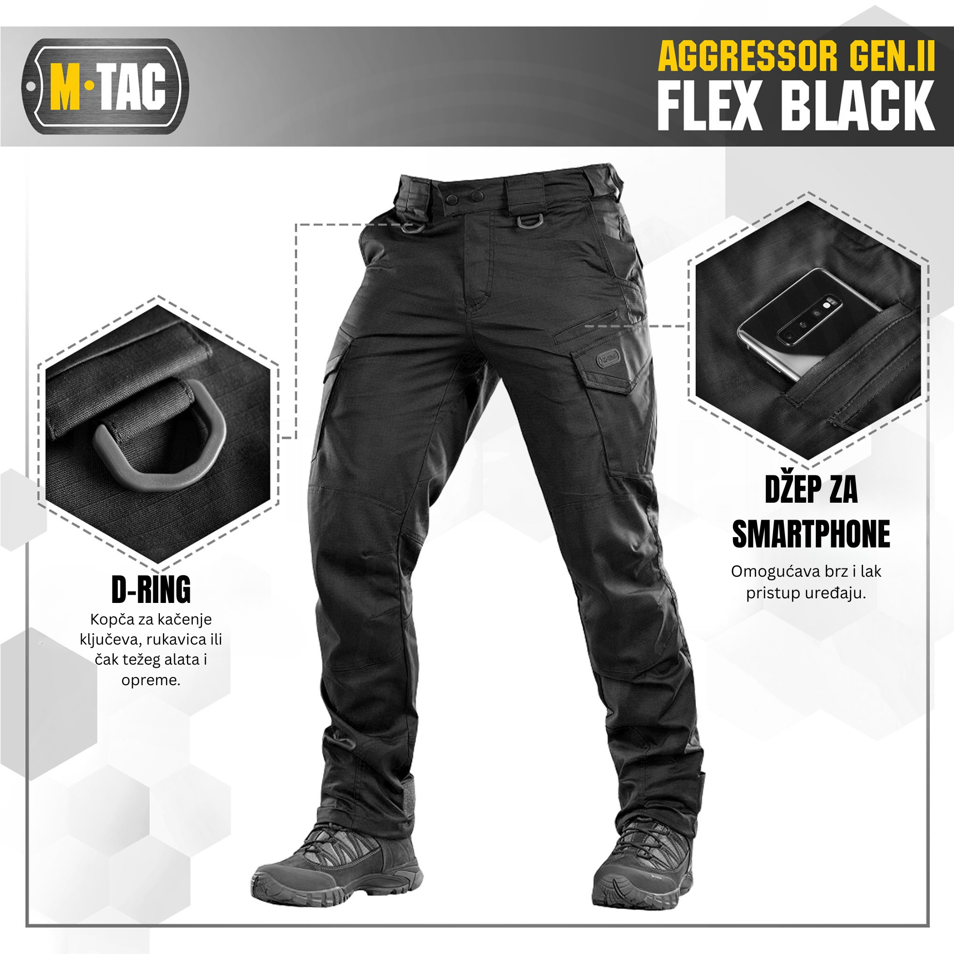 M-TAC Aggressor Gen II Flex taktičke pantalone