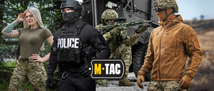 M-TAC taktička oprema – saradnja sa vodećim svjetskim brendovima kao što su Cordura, YKK, Polartec, Velcro, Getzner i G-Loft. Profesionalna odjeća i oprema za zahtjevne uslove.