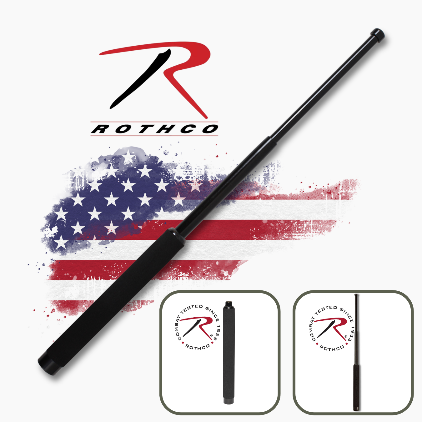 Rothco Proširiva Palica USA sinonim za profesionalnu opremu, čija proizvodnja ispunjava najviše standarde kvaliteta (ISO 9001:2015)