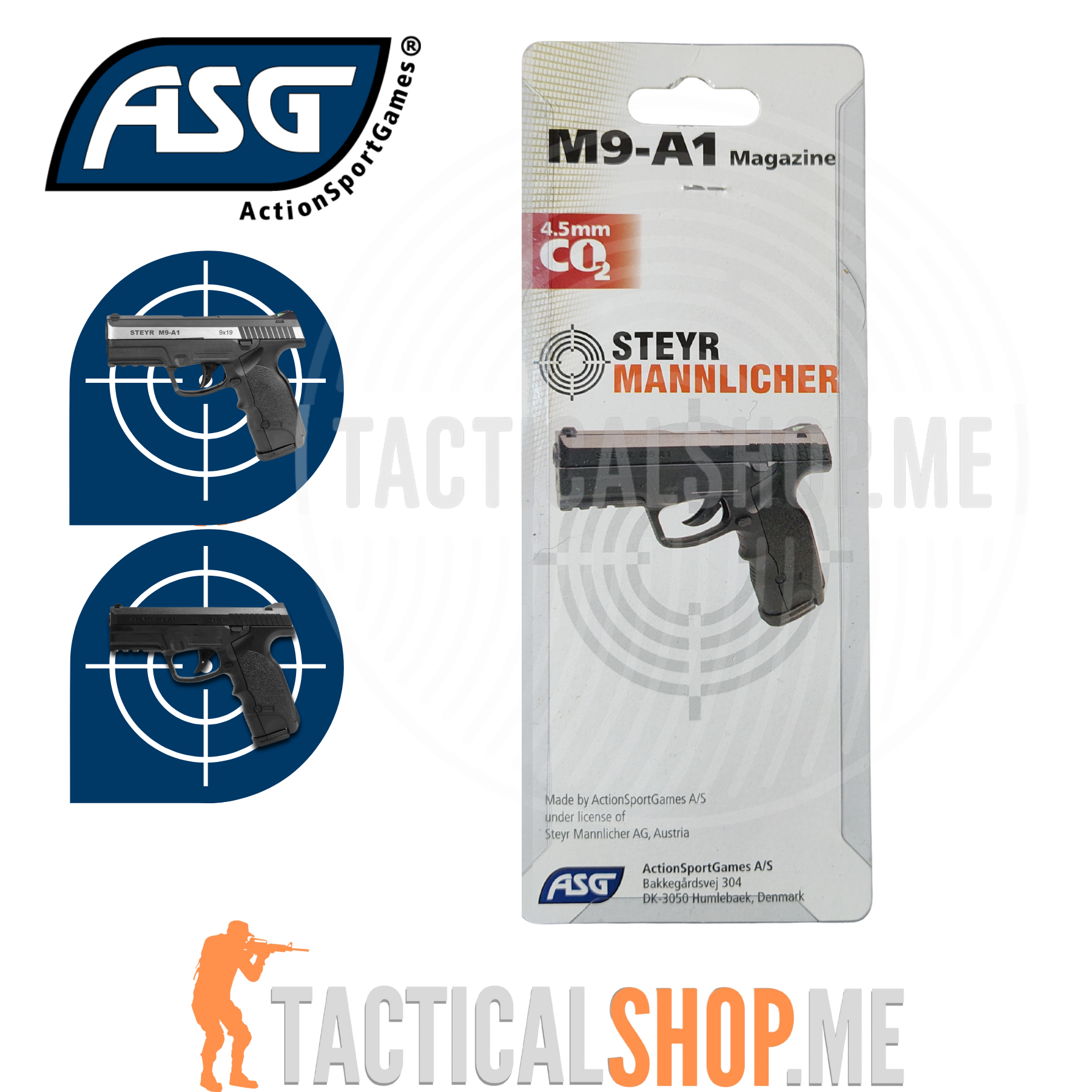 ASG Steyr M9-A1 CO2 4.5mm rezervni okvir – 19 metaka