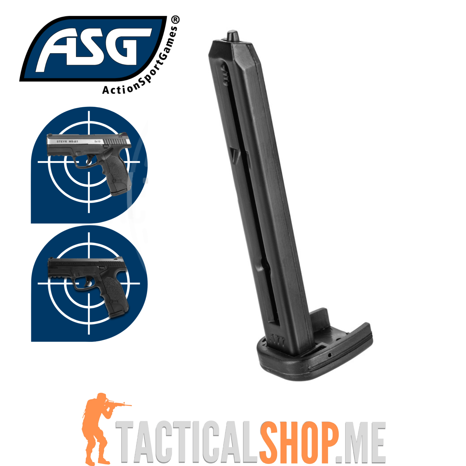 ASG Steyr M9-A1 CO2 4.5mm rezervni okvir – 19 metaka