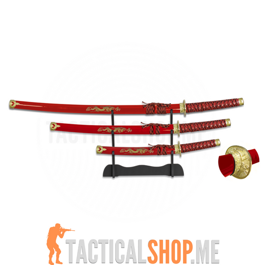 TOLE10 Set od 3 Katane – Albainox Crvena serija